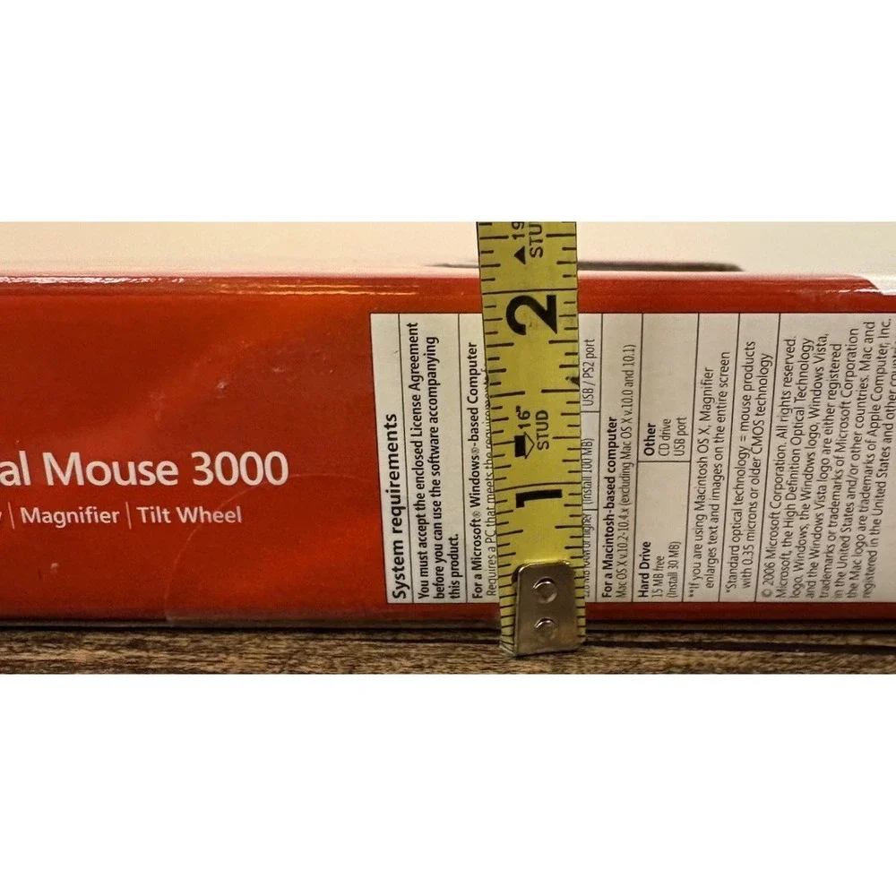 Microsoft Comfort Optical Mouse 3000 Wired Mouse HD Technology Tilt Wheel